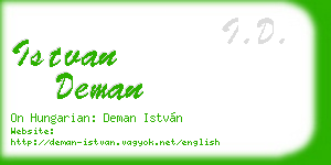 istvan deman business card